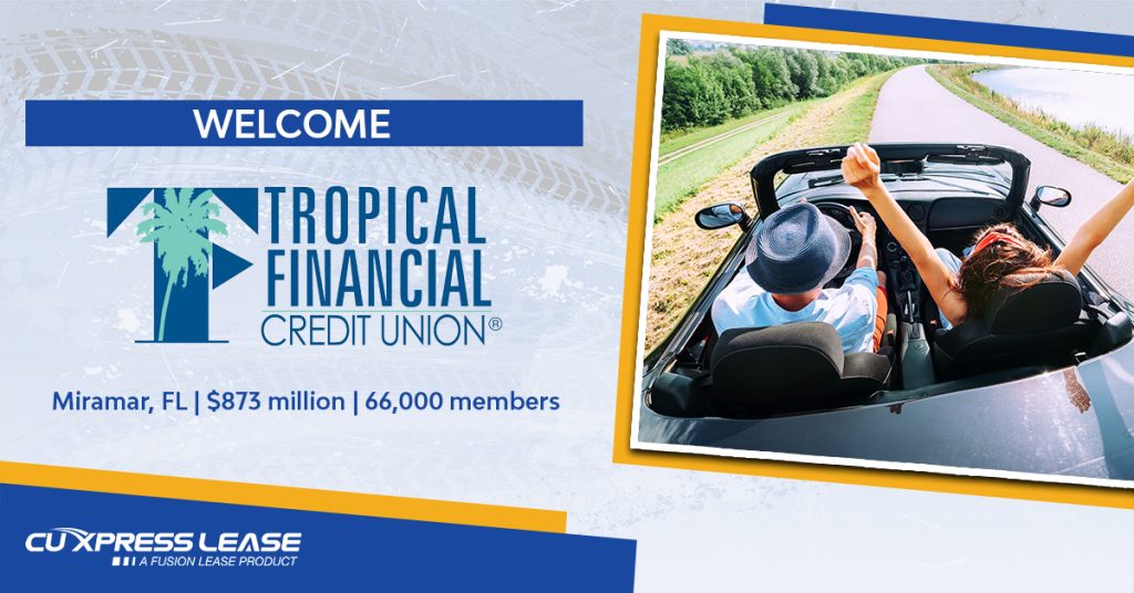 CU Xpress Lease x Tropical Financial CU Press Release Header