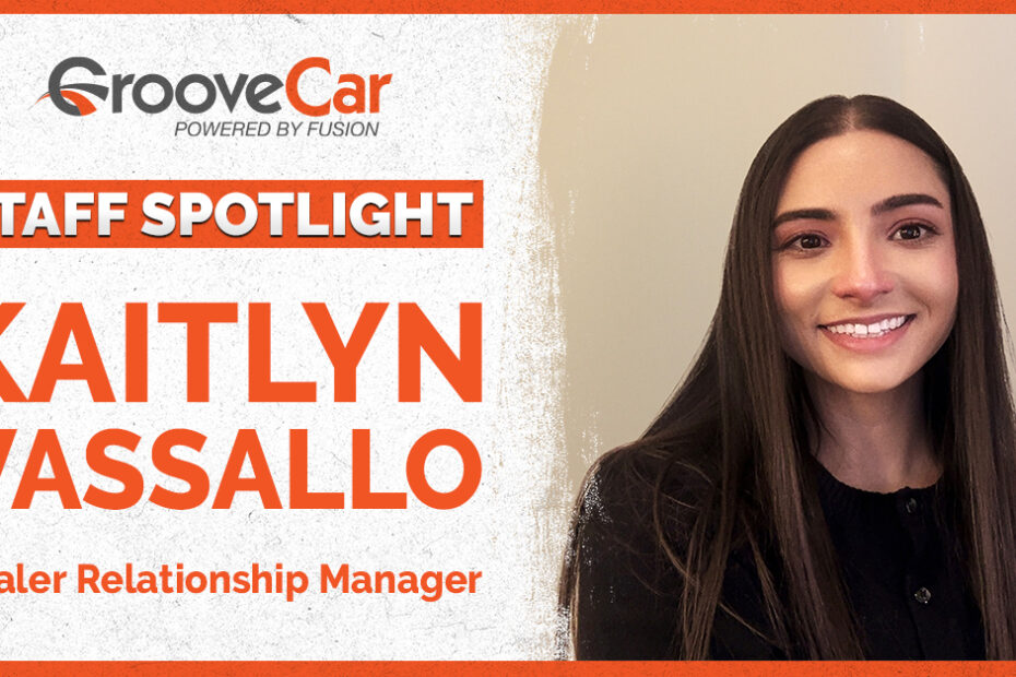Kaitlyn Vassallo, Dealer Relationship Manager at GrooveCar, featured in the 2025 Staff Spotlight.